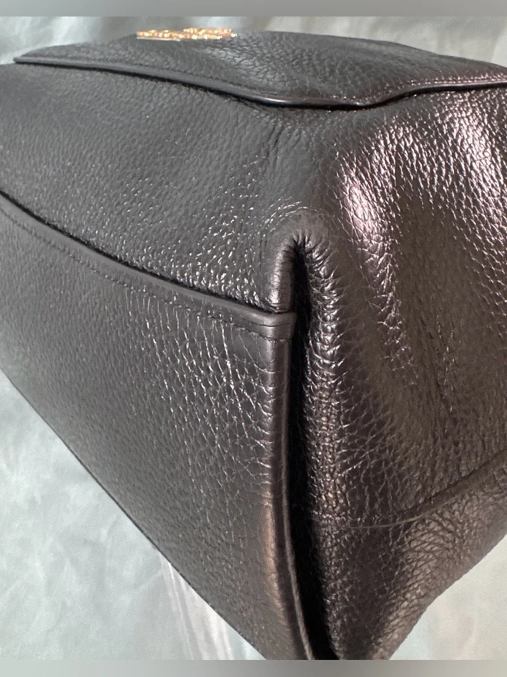 COACH Mini Emma Satchel (F31466) Pebbled Leather with Cherry Charm - Picture 9 of 13